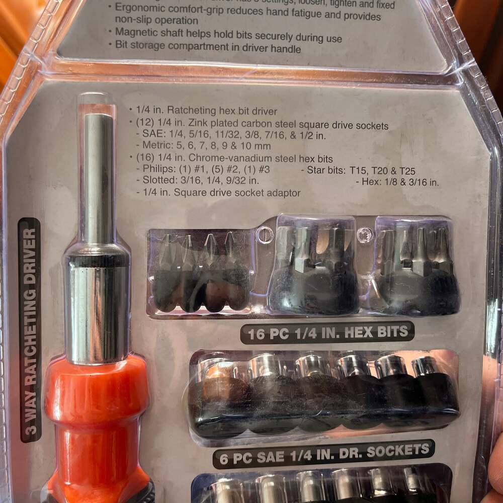 Torelli Tools 29 Piece Socket & Bit Driver Set with Ergonomic Handle - Picture 2 of 2